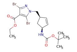 eMolecules​ JW PharmLab LLC / 35-Dibromo-1-(1R4S)-(4-Boc-amino-cyclopent-2-enylmethyl)-1H-pyrazole-4-carboxylic