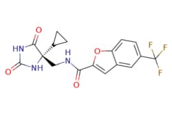eMolecules​&nbsp;JW PharmLab LLC / 5-Trifluoromethyl-benzofuran-2-carboxylic acid (4R)-(4-cyclopropyl-25-dioxo-imidazolidin-4-ylmethyl)-amide / 50mg / 716241731 / 40R0183 / 97.000 / 1932657-00-5 / [null] / 381.311 / C17H14F3N3O4