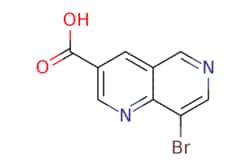eMolecules​&nbsp;AstaTech / 8-BROMO-16-NAPHTHYRIDINE-3-CARBOXYLIC ACID / 0.1g / 714092810 / K10127 / 95.000 / 2089649-21-6 / MFCD30828918 / 253.055 / C9H5BrN2O2