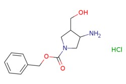 eMolecules​&nbsp;2757730-49-5 | BENZYL 3-AMINO-4-(HYDROXYMETHYL)PYRROLIDINE-1-CARBOXYLATE HCL | AstaTech286.760 | C13H19ClN2O3 | 95.000 | Cl.NC1CN(CC1CO)C(=O)OCc1ccccc1 | 0.25g | 660592730