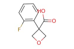 eMolecules​&nbsp;AstaTech / 3-(2-FLUOROPHENYL)OXETANE-3-CARBOXYLIC ACID / 0.1g / 601098514 / E10209 / 95.000 / 1486834-14-3 / MFCD27996255 / 196.177 / C10H9FO3