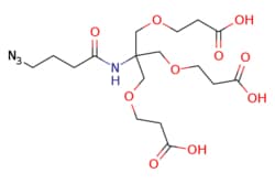 eMolecules​&nbsp;Broadpharm / Azidobutanamide-tri-(carboxyethoxymethyl)-methane / 100mg / 599128807 / BP-25610 / 98.000 / 2644752-90-7 / [null] / 448.429 / C17H28N4O10