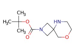 eMolecules​&nbsp;AstaTech / 2-BOC-8-OXA-25-DIAZA-SPIRO[3.5]NONANE / 0.1g / 596334572 / P11705 / 95.000 / 1251002-01-3 / MFCD14581204 / 228.292 / C11H20N2O3