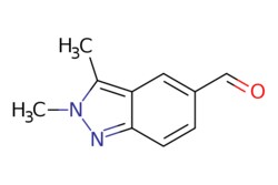eMolecules​&nbsp;AstaTech / 23-DIMETHYL-2H-INDAZOLE-5-CARBALDEHYDE / 0.1g / 586045917 / P12044 / 95.000 / 1234615-83-8 / MFCD17015998 / 174.203 / C10H10N2O