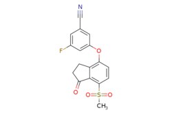 eMolecules​ ChemScene / 3-Fluoro-5-((7-(methylsulfonyl)-1-oxo-23-dihydro-1H-inden-4-yl)oxy)benzonitrile