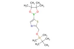 eMolecules​&nbsp;2828446-92-8 | Ambeed |  2-(((tert-Butyldimethylsilyl)oxy)methyl)-5-(4455-tetramethyl-132-dioxaborolan-2-yl)thiazole |  100mg | 491657158 | A307802 | MFCD19689425 | 355.38 |  C16H30BNO3SSi