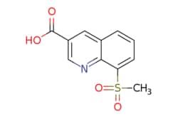 eMolecules​&nbsp;AstaTech / 8-(METHYLSULFONYL)QUINOLINE-3-CARBOXYLIC ACID / 0.1g / 296383179 / K10037 / 95.000 / 1956331-41-1 / MFCD29059317 / 251.260 / C11H9NO4S