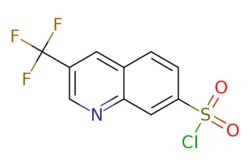 eMolecules​&nbsp;AstaTech / 3-(TRIFLUOROMETHYL)QUINOLINE-7-SULFONYL CHLORIDE / 0.1g / 296383155 / K10027 / 95.000 / 1956332-63-0 / MFCD28975164 / 295.660 / C10H5ClF3NO2S