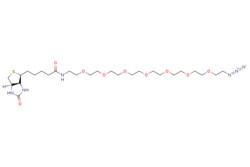 eMolecules​&nbsp;1334172-75-6 | Biotin-PEG7-azide | Broadpharm | MFCD21363312 | 620.760 | C26H48N6O9S | 98.000 | [N-]=[N+]=NCCOCCOCCOCCOCCOCCOCCOCCNC(=O)CCCC[C@@H]1SC[C@@H]2NC(=O)N[C@H]12 | 100mg | 208940258