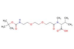 eMolecules​&nbsp;Broadpharm / 2-(3-[2-(2-tert-Butoxycarbonylamino-ethoxy)-ethoxy]-propionyl-methyl-amino)-3-methyl-butyric acid / 100mg / 200183269 / BP-21098 / 90.000 / 1415807-25-8 / [null] / 390.477 / C18H34N2O7