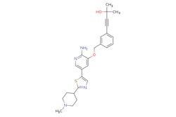 eMolecules​ Synthonix / 3-Butyn-2-ol 4-[3-[[[2-amino-5-[2-(1-methyl-4-piperidinyl)-5-thiazolyl]-3-pyridinyl]oxy]methyl]phenyl]-2-methyl