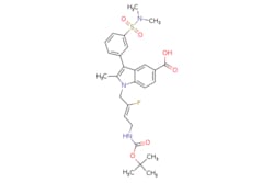 eMolecules​&nbsp;Synthonix / 1-[(2Z)-4-[(tert-butoxy)carbonyl]amino-2-fluorobut-2-en-1-yl]-3-[3-(dimethylsulfamoyl)phenyl]-2-methylindole-5-carboxylic acid / 50mg / 794076159 / AC80892 /  / 2125957-07-3 / [null] / 545.630 / C27H32FN3O6S