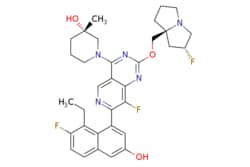 eMolecules​&nbsp;Synthonix / (3S)-1-(2-[(2R7aS)-2-fluoro-hexahydropyrrolizin-7a-yl]methoxy-7-(8-ethyl-7-fluoro-3-hydroxynaphthalen-1-yl)-8-fluoropyrido[43-d]pyrimidin-4-yl)-3-methylpiperidin-3-ol / 2mg / 794075977 / AC80834 /  / 2791263-83-5 / [null] / 607.678 / C33H36F3N5O3