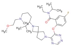 eMolecules​ Synthonix / N-ethyl-5-fluoro-2-[5-(2-6-[(2-methoxyethyl)(methyl)amino]-2-methylhexan-3-yl-26-diazaspiro[3.4]octan-6-yl)-124-triazin-6-yl]oxy-N-(propan-2-yl)benzamide