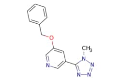 eMolecules​&nbsp;Synthonix / 3-(benzyloxy)-5-(1-methyl-1234-tetrazol-5-yl)pyridine / 250mg / 794075782 / AC80768 /  / 1400807-94-4 / [null] / 267.292 / C14H13N5O