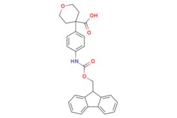 eMolecules​&nbsp;JW PharmLab LLC / 4-(4-Fmoc-amino-phenyl)-tetrahydro-pyran-4-carboxylic acid / 100mg / 794066975 / 15R1235 / 97.000 / 2354216-78-5 / [null] / 443.499 / C27H25NO5