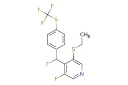 eMolecules​&nbsp;1382202-81-4 | 3-(ethylsulfanyl)-5-fluoro-4-[fluoro({4-[(trifluoromethyl)sulfanyl]phenyl})methyl]pyridine | Synthonix365.380 | C15H12F5NS2 | 98.000 | CCSc1cncc(F)c1C(F)c1ccc(SC(F)(F)F)cc1 | 10mg | 786491182