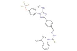 eMolecules​ Synthonix / 3-(2-isopropylphenyl)-1-[(E)-(4-[5-(methylamino)-1-[4-(trifluoromethoxy)phenyl]-124-triazol-3-yl]phenylmethylidene)amino]thiourea