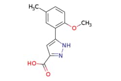 eMolecules​&nbsp;Synthonix / 5-(2-methoxy-5-methylphenyl)-1H-pyrazole-3-carboxylic acid / 50mg / 786490594 / AC79914 /  / 1038397-89-5 / MFCD05170052 / 232.239 / C12H12N2O3