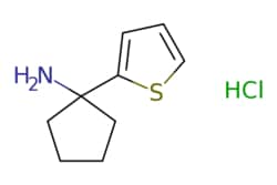 eMolecules​&nbsp;1222098-25-0 | 1-(thiophen-2-yl)cyclopentan-1-amine hydrochloride | Synthonix203.730 | C9H14ClNS | 98.000 | Cl.NC1(CCCC1)c1cccs1 | 500mg | 784553347