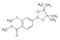 eMolecules​&nbsp;AOBChem USA / methyl 2-(methylthio)-4-(4455-tetramethyl-132-dioxaborolan-2-yl)benzoate / 250mg / 784408373 / 48835 /  / 1045705-84-7 / [null] / 308.200 / C15H21BO4S