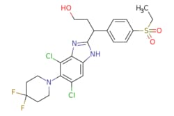 eMolecules​&nbsp;JW PharmLab LLC / 3-[46-Dichloro-5-(44-difluoro-piperidin-1-yl)-1H-benzoimidazol-2-yl]-3-(4-ethanesulfonyl-phenyl)-propan-1-ol / 5mg / 746318945 / 99R0081 / 96.000 / 2382961-84-2 / [null] / 532.430 / C23H25Cl2F2N3O3S
