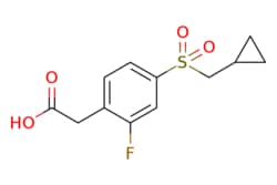 eMolecules​&nbsp;JW PharmLab LLC / (4-Cyclopropylmethanesulfonyl-2-fluoro-phenyl)-acetic acid / 25mg / 746318046 / 05R1321 / 96.000 / 2863686-86-4 / [null] / 272.290 / C12H13FO4S