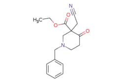 eMolecules​&nbsp;JW PharmLab LLC / 1-Benzyl-3-cyanomethyl-4-oxo-piperidine-3-carboxylic acid ethyl ester / 1g / 718380067 / 60R2168 / 96.000 / 1334414-48-0 / MFCD19686922 / 300.358 / C17H20N2O3