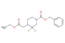 eMolecules​&nbsp;JW PharmLab LLC / 4-Ethoxycarbonylmethyl-33-difluoro-piperidine-1-carboxylic acid benzyl ester / 1g / 718379997 / 60R2126 / 96.000 / 1334417-71-8 / MFCD19686698 / 341.355 / C17H21F2NO4