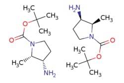 eMolecules​&nbsp;1374653-02-7 | cis-3-Amino-2-methyl-pyrrolidine-1-carboxylic acid tert-butyl ester | J&W PharmLab LLC400.564 | C20H40N4O4 | 98.000 | C[C@H]1[C@@H](N)CCN1C(=O)OC(C)(C)C.C[C@@H]1[C@H](N)CCN1C(=O)OC(C)(C)C | 1g | 716242054