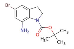 eMolecules​&nbsp;JW PharmLab LLC / 7-Amino-5-bromo-23-dihydro-indole-1-carboxylic acid tert-butyl ester / 500mg / 665625559 / 48R0957 / 96.000 / 1523123-22-9 / [null] / 313.195 / C13H17BrN2O2
