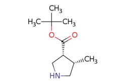 eMolecules​&nbsp;JW PharmLab LLC / (3R4S)-4-Methyl-pyrrolidine-3-carboxylic acid tert-butyl ester / 250mg / 586133433 / 75R1128 / 98.000 / 2351242-63-0 / [null] / 185.267 / C10H19NO2