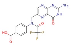 eMolecules​&nbsp;Ambeed / 4-(N-((2-Amino-4-oxo-34-dihydropteridin-6-yl)methyl)-222-trifluoroacetamido)benzoic acid / 1g / 575776180 / A296648 /  / 37793-53-6 / MFCD22422766 / 408.297 / C16H11F3N6O4