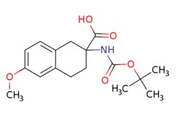 eMolecules​&nbsp;JW PharmLab LLC / 2-Boc-amino-6-methoxy-1234-tetrahydro-naphthalene-2-carboxylic acid / 500mg / 571063087 / 55R0010 / 96.000 / 885274-19-1 / MFCD04114921 / 321.373 / C17H23NO5