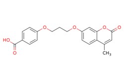 eMolecules​&nbsp;AstaTech / 4-(3-((4-METHYL-2-OXO-2H-CHROMEN-7-YL)OXY)PROPOXY)BENZOIC ACID / 0.1g / 533784275 / 50043 / 95.000 / 1817858-46-0 / [null] / 354.358 / C20H18O6