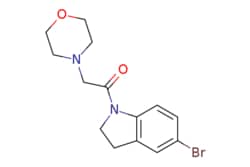 eMolecules​&nbsp;Ambeed / 1-(5-Bromoindolin-1-yl)-2-morpholinoethan-1-one / 100mg / 742299561 / A1683263 /  / 948355-77-9 / [null] / 325.206 / C14H17BrN2O2