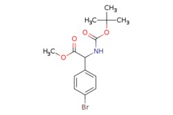 eMolecules​&nbsp;ChemScene / Methyl 2-(4-bromophenyl)-2-((tert-butoxycarbonyl)amino)acetate / 100mg / 714104483 / CS-0197383 / 0.000 / 709665-73-6 / MFCD04115517 / 344.205 / C14H18BrNO4