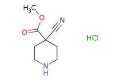 eMolecules​&nbsp;Pharmablock / methyl 4-cyanopiperidine-4-carboxylate hydrochloride / 25mg / 686935450 / PBTEN9459 / 0.000 / 1205749-65-0 / MFCD12408598 / 204.650 / C8H13ClN2O2