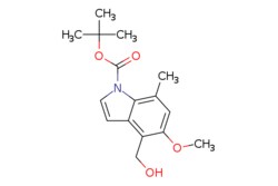 eMolecules​&nbsp;Pharmablock / tert-butyl 4-(hydroxymethyl)-5-methoxy-7-methyl-indole-1-carboxylate / 25mg / 662700117 / PBU7661 / 0.000 / 1644667-10-6 / [null] / 291.347 / C16H21NO4