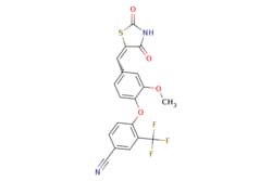 eMolecules​ 1055361-35-7 | Ambeed | 4-(4-((24-Dioxothiazolidin-5-ylidene)methyl)-2-methoxyphenoxy)-3-(trifluoromethyl)benzonitrile