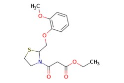 eMolecules​&nbsp;Ambeed / Ethyl 3-(2-((2-methoxyphenoxy)methyl)thiazolidin-3-yl)-3-oxopropanoate / 250mg / 552763424 / A981290 /  / 119637-67-1 / MFCD00866839 / 339.410 / C16H21NO5S