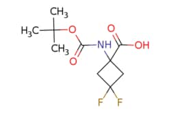 eMolecules​&nbsp;Pharmablock / 1-[(tert-butoxy)carbonyl]amino-33-difluorocyclobutane-1-carboxylic acid / 25mg / 551133433 / PBN20120157 / 0.000 / 1363380-83-9 / MFCD22415254 / 251.230 / C10H15F2NO4