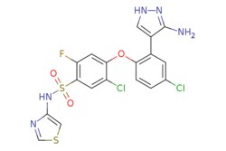 eMolecules​ 1235403-62-9 | Ambeed | 4-(2-(3-Amino-1H-pyrazol-4-yl)-4-chlorophenoxy)-5-chloro-2-fluoro-N-(thiazol-4-yl)benzenesulfonamide