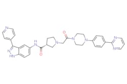 eMolecules​ 942183-80-4 | Ambeed | (R)-1-(2-Oxo-2-(4-(4-(pyrimidin-2-yl)phenyl)piperazin-1-yl)ethyl)-N-(3-(pyridin-4-yl)-1H-indazol-5-yl)pyrrolidine-3-carboxamide