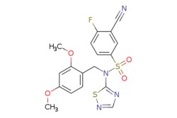 eMolecules​ ChemScene / 3-Cyano-N-(24-dimethoxybenzyl)-4-fluoro-N-(124-thiadiazol-5-yl)benzenesulfonamide