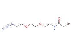 eMolecules​&nbsp;Broadpharm / Bromoacetamido-PEG2-azide / 100mg / 296213510 / BP-22868 / 98.000 / 932741-12-3 / MFCD28976655 / 295.137 / C8H15BrN4O3