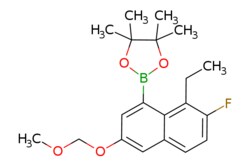 eMolecules​ 2621932-48-5 | Pharmablock | 2-[8-ethyl-7-fluoro-3-(methoxymethoxy)-1-naphthyl]-4455-tetramethyl-132-dioxaborolane