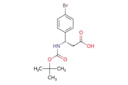 eMolecules​&nbsp;Pharmablock / (3S)-3-(4-bromophenyl)-3-(tert-butoxycarbonylamino)propanoic acid / 25mg / 713710707 / PBT3994 / 0.000 / 261165-06-4 / MFCD03419292 / 344.205 / C14H18BrNO4