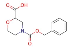 eMolecules​&nbsp;Pharmablock / 4-[(benzyloxy)carbonyl]morpholine-2-carboxylic acid / 25mg / 672552497 / PBTEN12478 / 0.000 / 135782-21-7 / MFCD16223609 / 265.265 / C13H15NO5