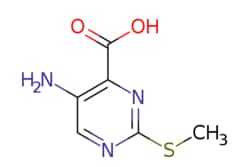 eMolecules​&nbsp;Pharmablock / 5-amino-2-(methylsulfanyl)pyrimidine-4-carboxylic acid / 25mg / 603242920 / PBKM018 / 0.000 / 100130-05-0 / MFCD12407810 / 185.200 / C6H7N3O2S